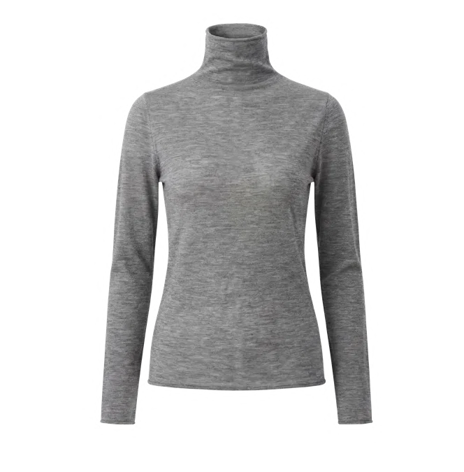 J26AE6116 Semi-sheer mock-neck knit, view 1 of 3