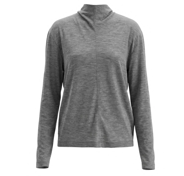 J26AL6257 Draped-neck knit top, view 2 of 2