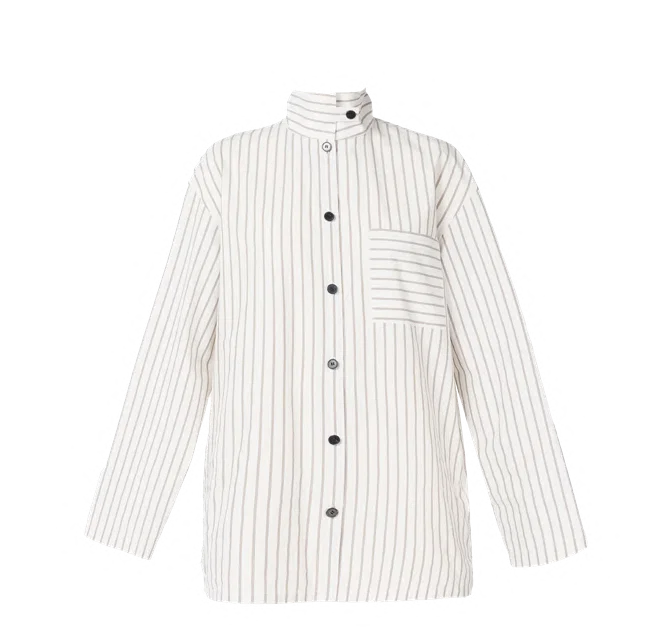 J26AL6326 Striped stand-collar shirt, view 1 of 1