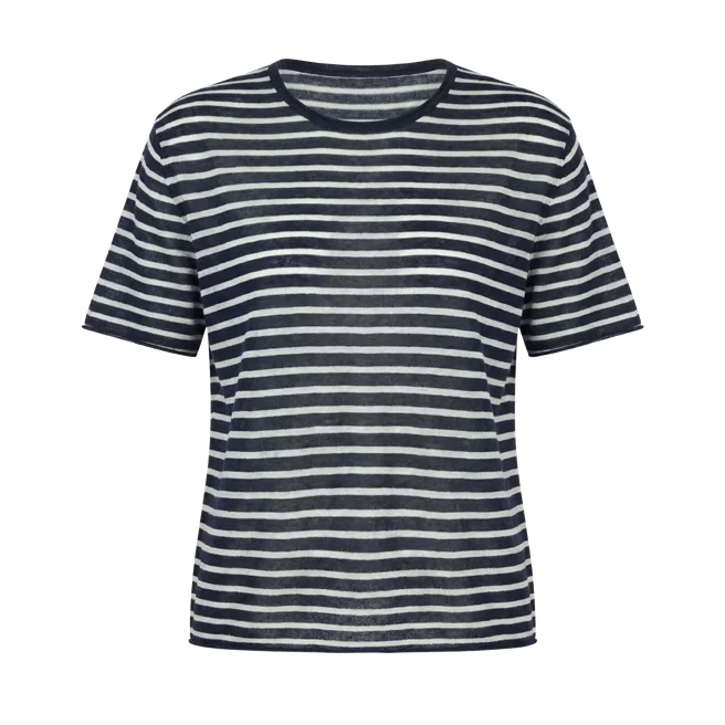 J26AE6203 Striped short-sleeve knit, view 1 of 1